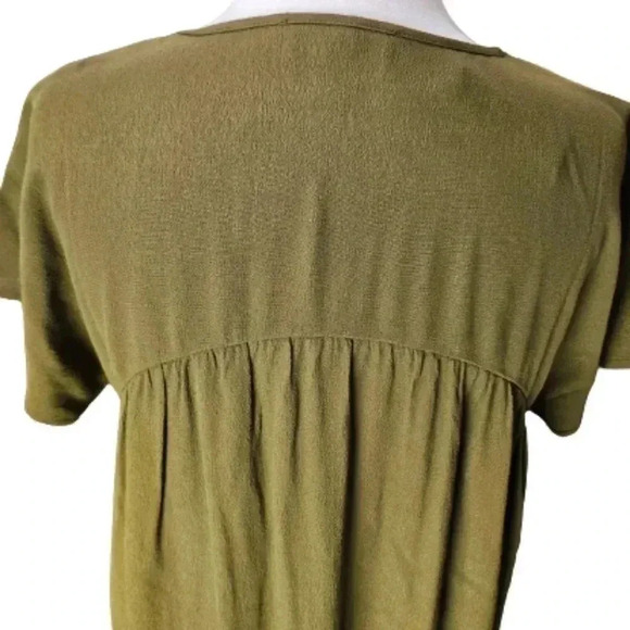 Madewell Shirred Easy Dress in Desert Moss Green - Picture 8 of 13